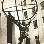 Atlas Holding the World - modern sculpture