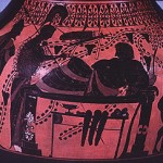 Herakles on Olympos (bf) - bilingual amphora