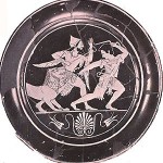 Herakles Leading Cerberus from the Underworld - rf plate