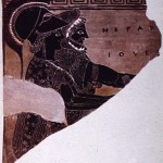 Herakles & Iolaos - bf vase fragment