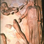 Athena Helping Herakles - metope from Olympia