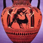 Cerynaean Stag with Artemis - bf amphora